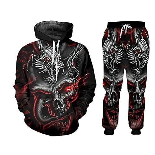 Hoodie Sweatpants 2 Piece Suit For Men Autumn The Lion Long Sleeve Outdoor Outfits Hiphop Pullover Tracksuit Big Size Clothes