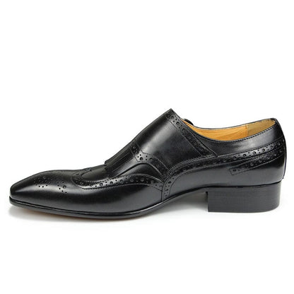 Luxury Leather Shoes  New Top Layer Cowhide Pointed Toe British Business Formal Men's Leather Shoes Wedding Shoes Office Shoes