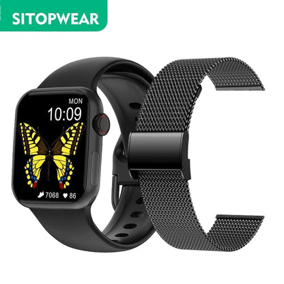 SitopWear Smart Watch  Wireless Charging Smartwatch Bluetooth Calls Watches Men Women Fitness Bracelet Custom Watch Face