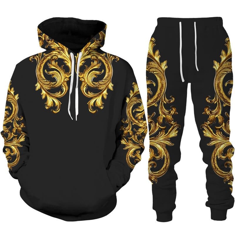 3D Printed Animal Lion Tiger Pattern Hoodie Pants Suit Male Autumn Winter Casual Sweashirt Pullover Men Tracksuit Set Fashion