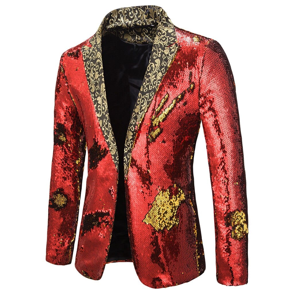 Blazer pentru bărbați, cu paiete strălucitoare, costum cu guler șal, pentru bărbați, nuntă, mire, cântăreț, bal de absolvire, cu sclipici, sacou, DJ, club, scenă, costum bărbați