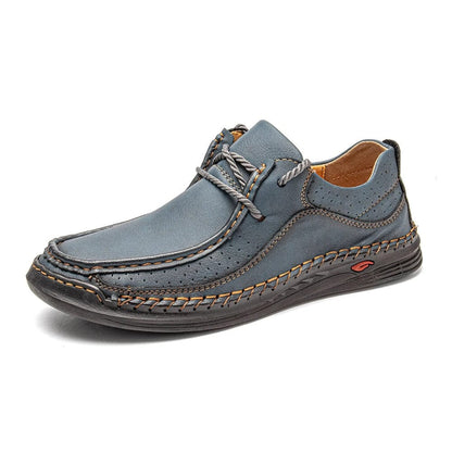 Hand-stitching Leather Shoes Men Casual Sneakers Comfty Driving Shoe Breathable Leather Loafers Men Shoes Design Moccasins