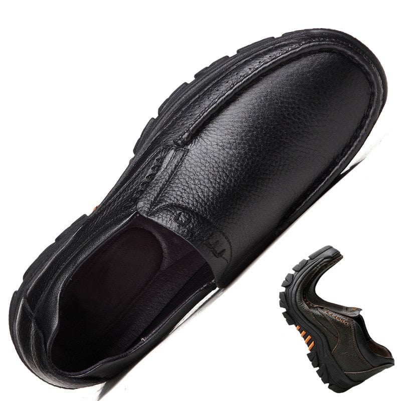 Pantofi din piele naturală pentru bărbați Mocasini din piele moale de vacă pentru bărbați pantofi casual pentru bărbați încălțăminte noi pentru bărbați, negru maro, cu slip-on A2088