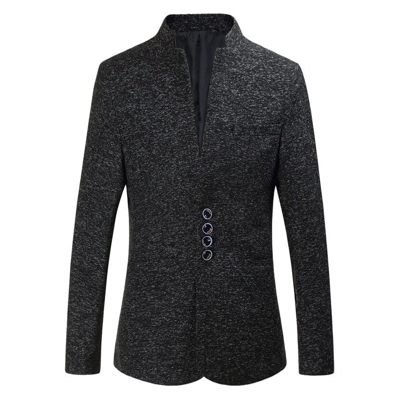 Custom Blazers Chinese Style Stand Collar Printed Suit Jacket / High End Business Casual Large Size M-5XL