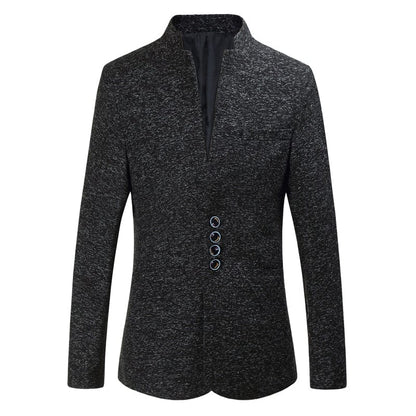 Custom Blazers Chinese Style Stand Collar Printed Suit Jacket / High End Business Casual Large Size M-5XL