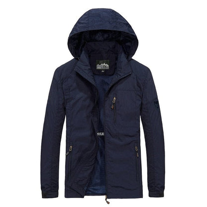 Men's Windbreaker Jackets Waterproof Windshield Jacket Men Military Hooded Water Proof Wind Breaker Casual Coat Male  Autumn