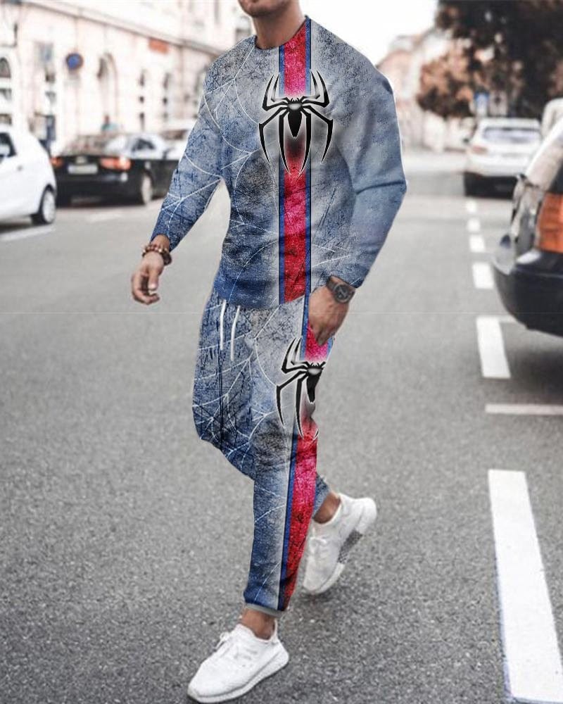 Men&#39; s 3D SET Printed Long Sleeve Suit Men&#39; s Sportswear Long Sleeve Men&#39;s