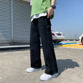LAPPSTER Men Patchwork Baggy Casual Jeans Pants  Mens Y2k Japanese Streetwear Denim Trousers Male Vintage Kpop Fashion Jeans