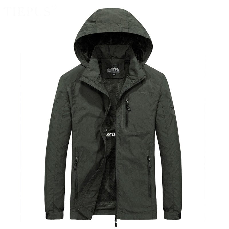 Men's Windbreaker Jackets Waterproof Windshield Jacket Men Military Hooded Water Proof Wind Breaker Casual Coat Male  Autumn