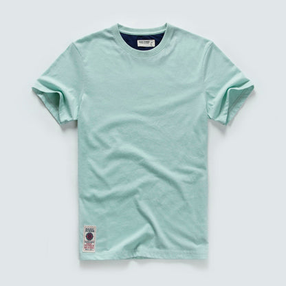Men's T-shirt Cotton Solid Color t shirt Men Causal O-neck Basic Tshirt Male High Quality Classical Tops