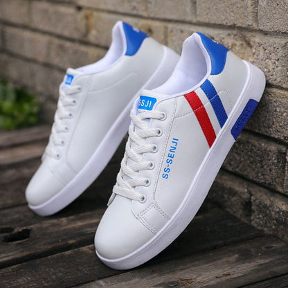 Men's Casual Shoes Lightweight Breathable Men Shoes Flat Lace-Up Men Sneakers White Business Travel Unisex Tenis Masculino