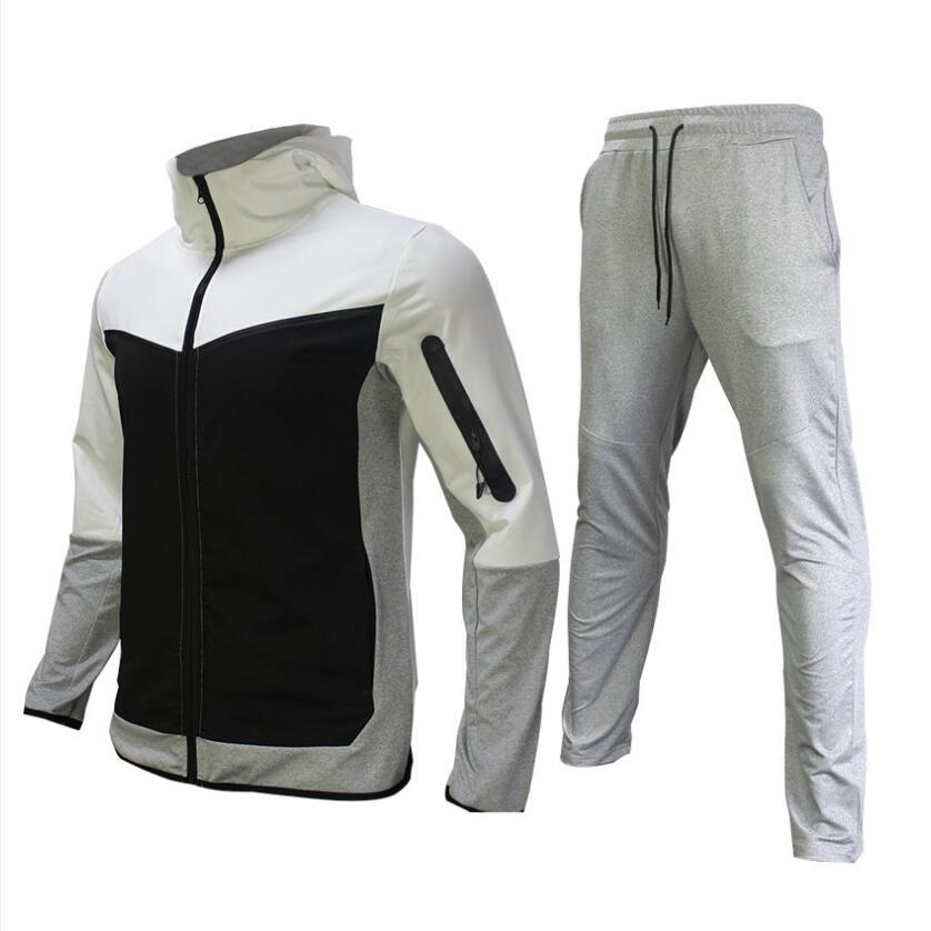 2022 New Brand Men&#39;s Sweatsuit Tech Fleece Hoodie Cotton Stretch Training Wear Good Quality Coat Sweatpants Sport Set Clothing