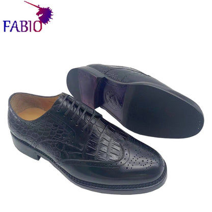 Italian leather Bruti style stitching design men's business formal shoes handmade custom business dinner men's shoes