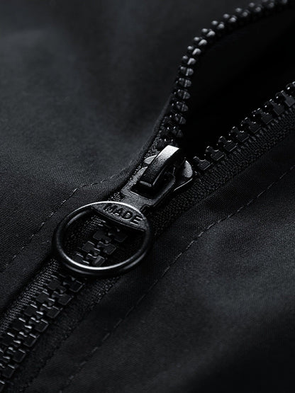 Men's Bomber Zipper Jacket, Casual Streetwear Hip Hop Loose Baseball Coats