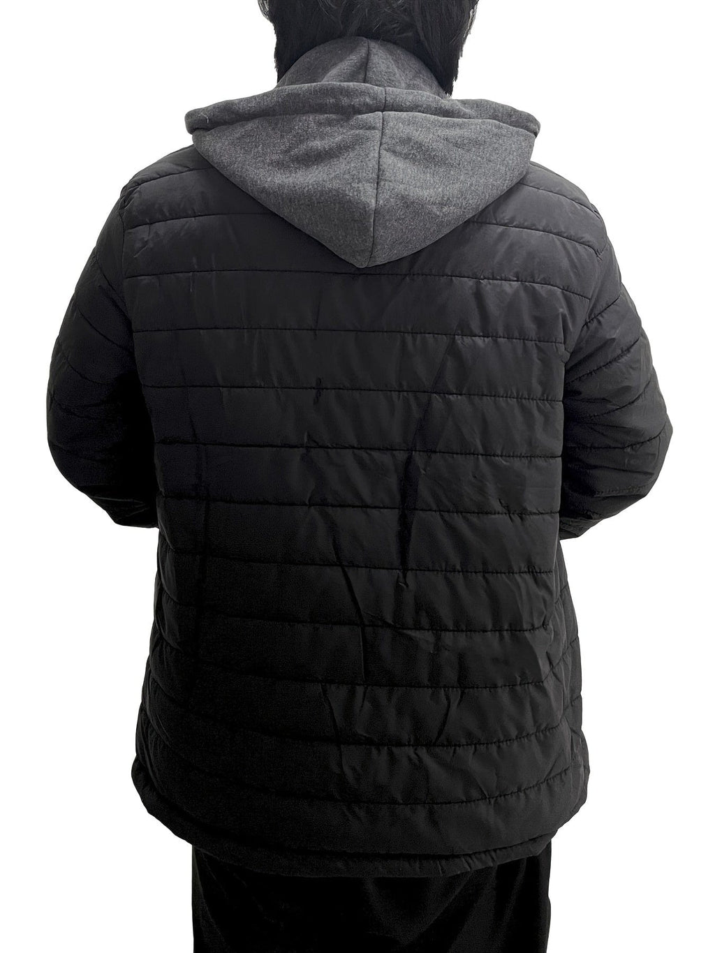 Men's Thermal Hooded Puffer Coat, Winter Casual Loose Solid Color Drawstring Hooded Puffer Coat With Pockets