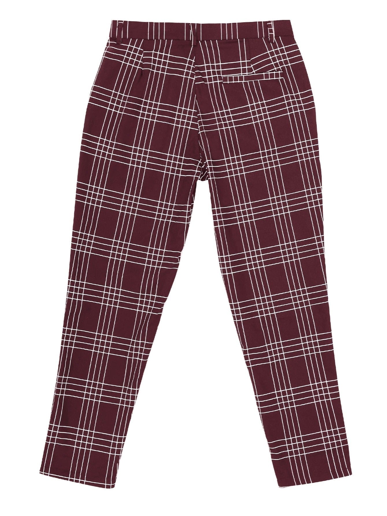 Men's Checkered Stretch Slim Pants