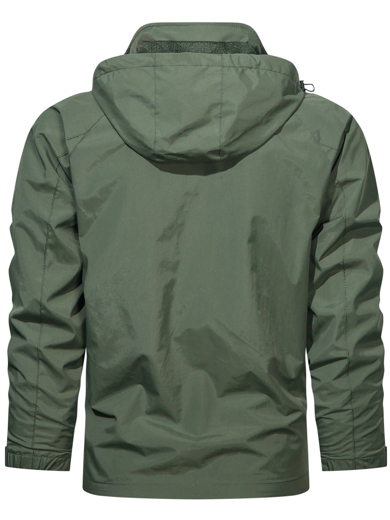 Men's Fall/Winter Casual Lightweight Waterproof Windbreaker Hooded Jacket With Zipped Pockets