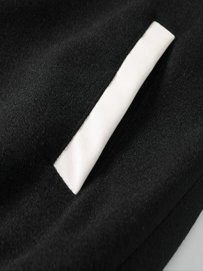 Men's Stand Collar Casual Loose Sports Jacket Color Block "R" Letter Embroidery Button Pocket Coat Top Clothes