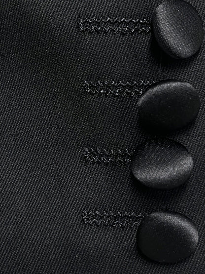 Men's V-neck Casual Double Breasted Suit Top