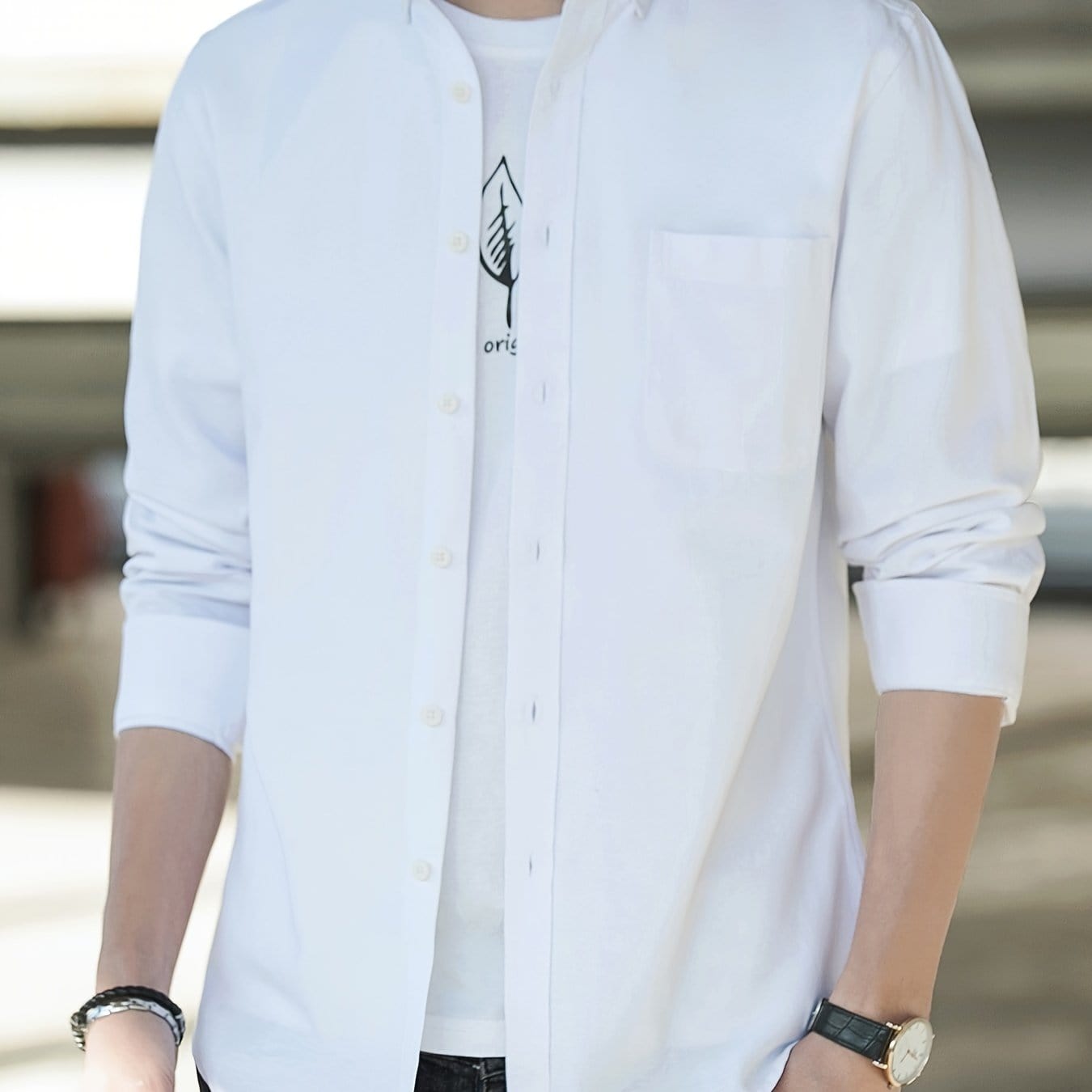 Men's Long Sleeve Button Down Oxford Shirts Christmas Gifts