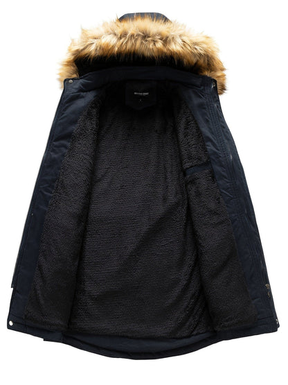 Men's Fashion Fleece Lined Parka Winter Jacket