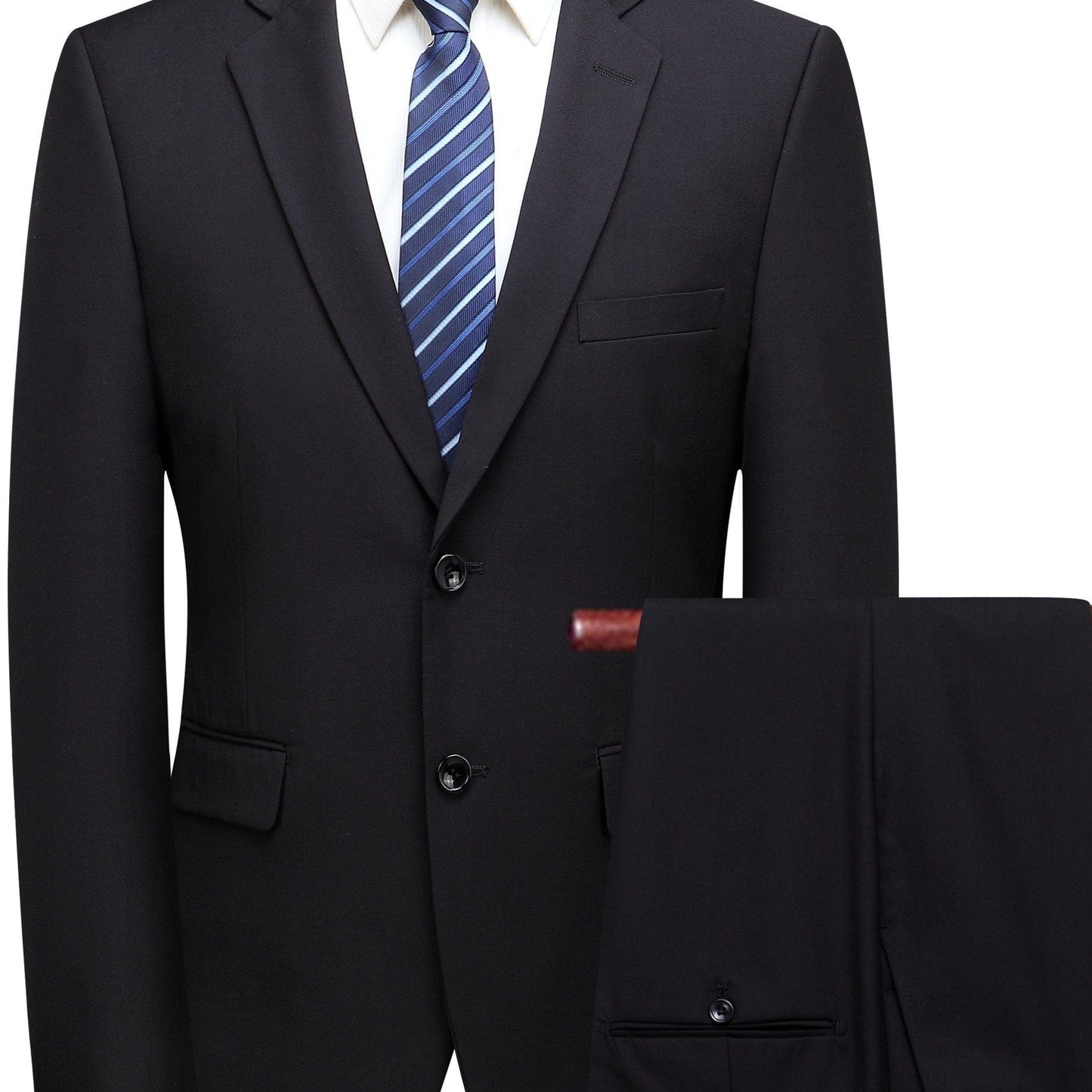 Solid Color Suits, Men's Slim Business Two-button Formal Suit + Suit Pants