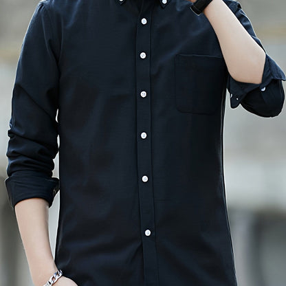 Men's Long Sleeve Button Down Oxford Shirts Christmas Gifts