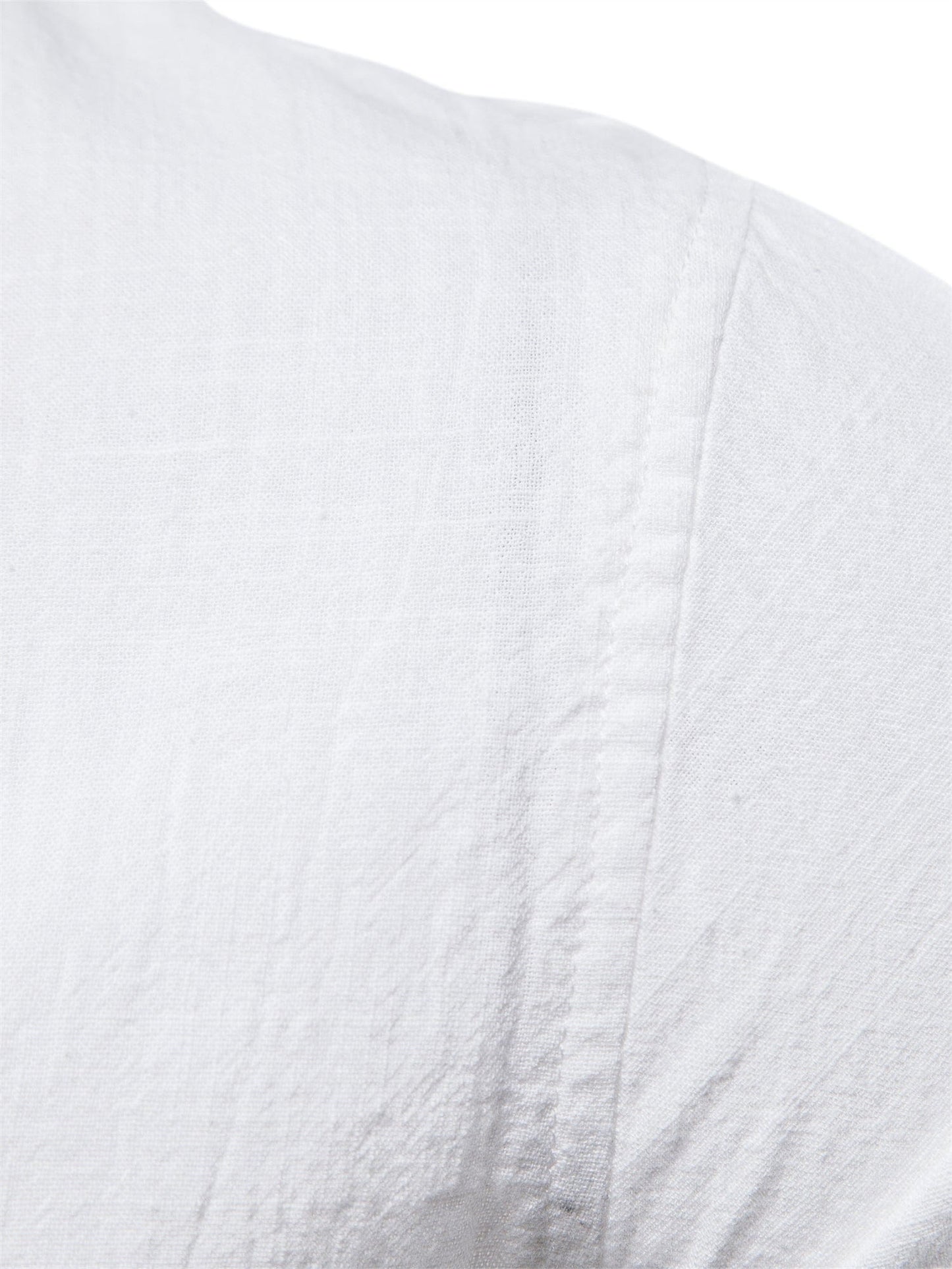 Men's Plain Color Cotton Single Breasted Long Sleeve Shirts Men's Clothes