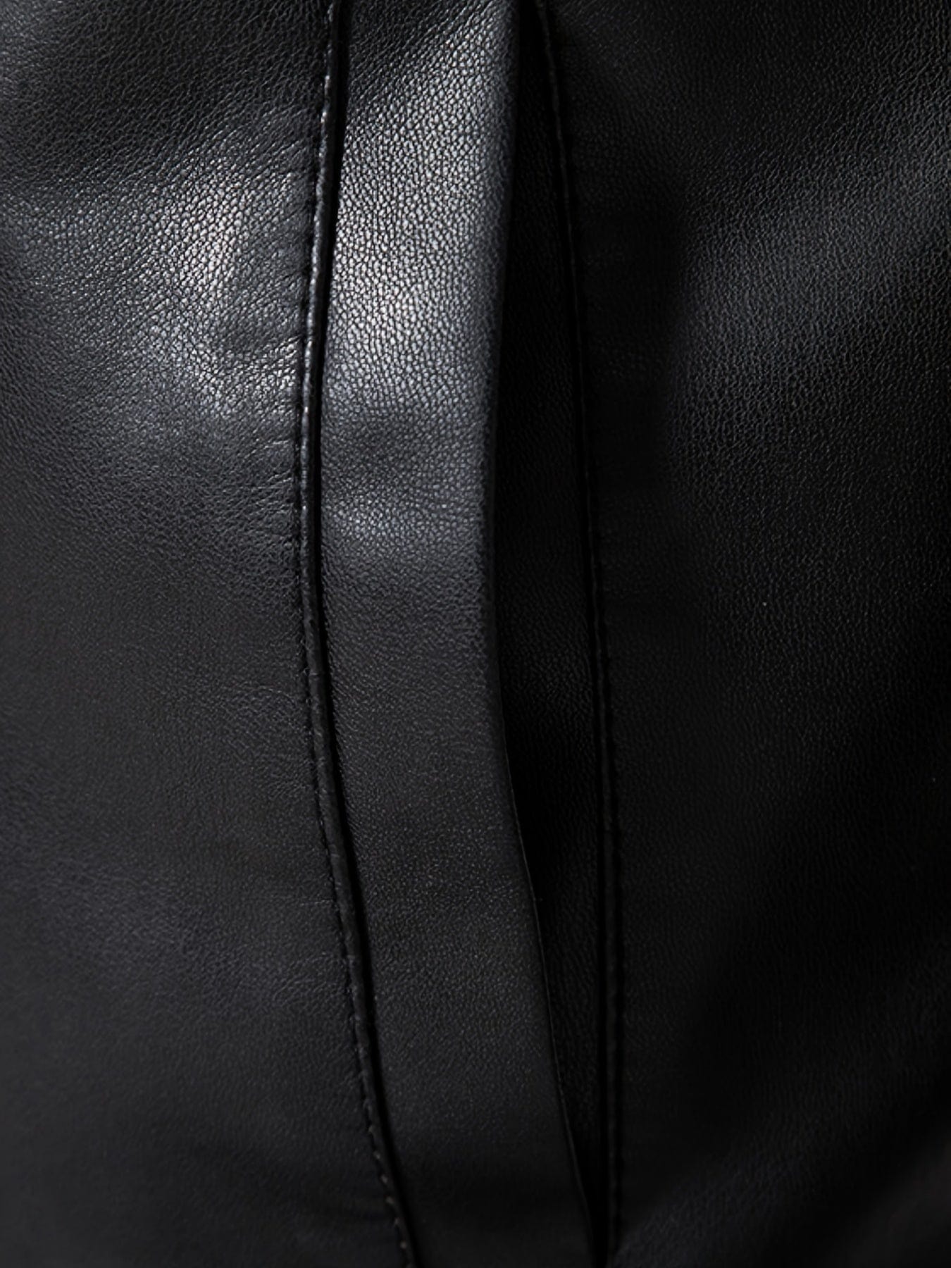 Men's Casual Faux Leather Jacket, Windproof Zip-Up Motorcycle Jacket Outerwear Coat