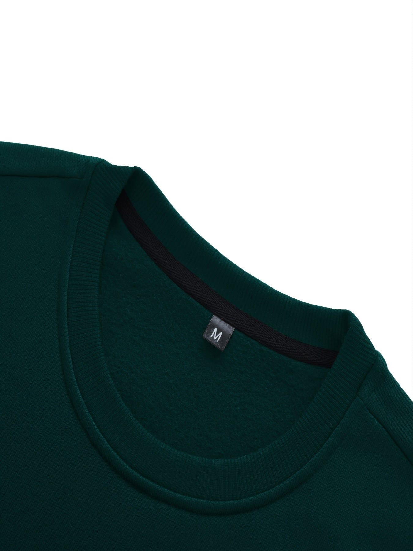 Men's Vintage Fleece V Letter Graphic Print Round Neck Pullover Sweatshirt