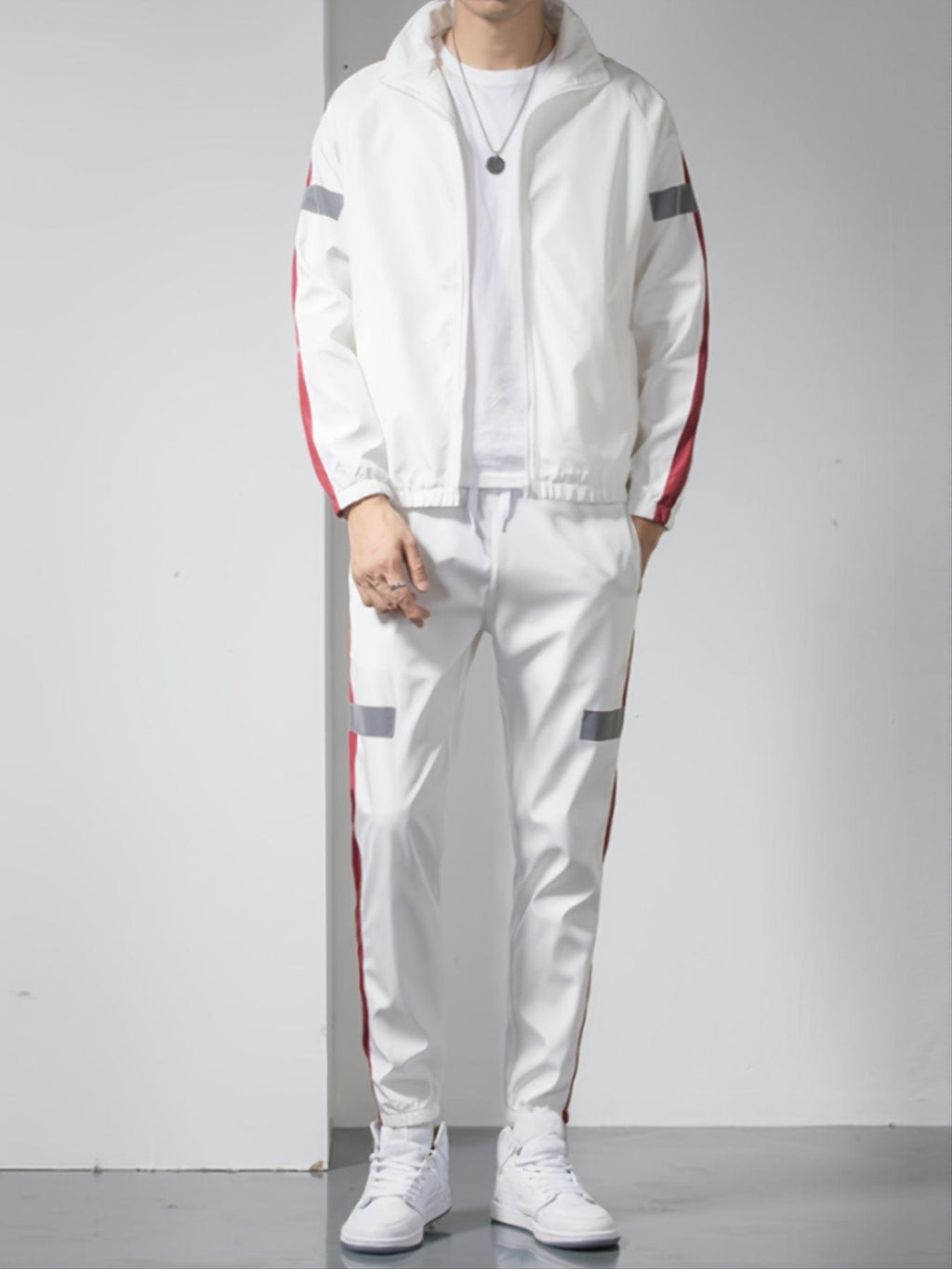 One Size Smaller,  Cropped Trousers Men's Cardigan Jackets&Pants Sportswear Sets Sweatshirt Hoodies Christmas Gifts