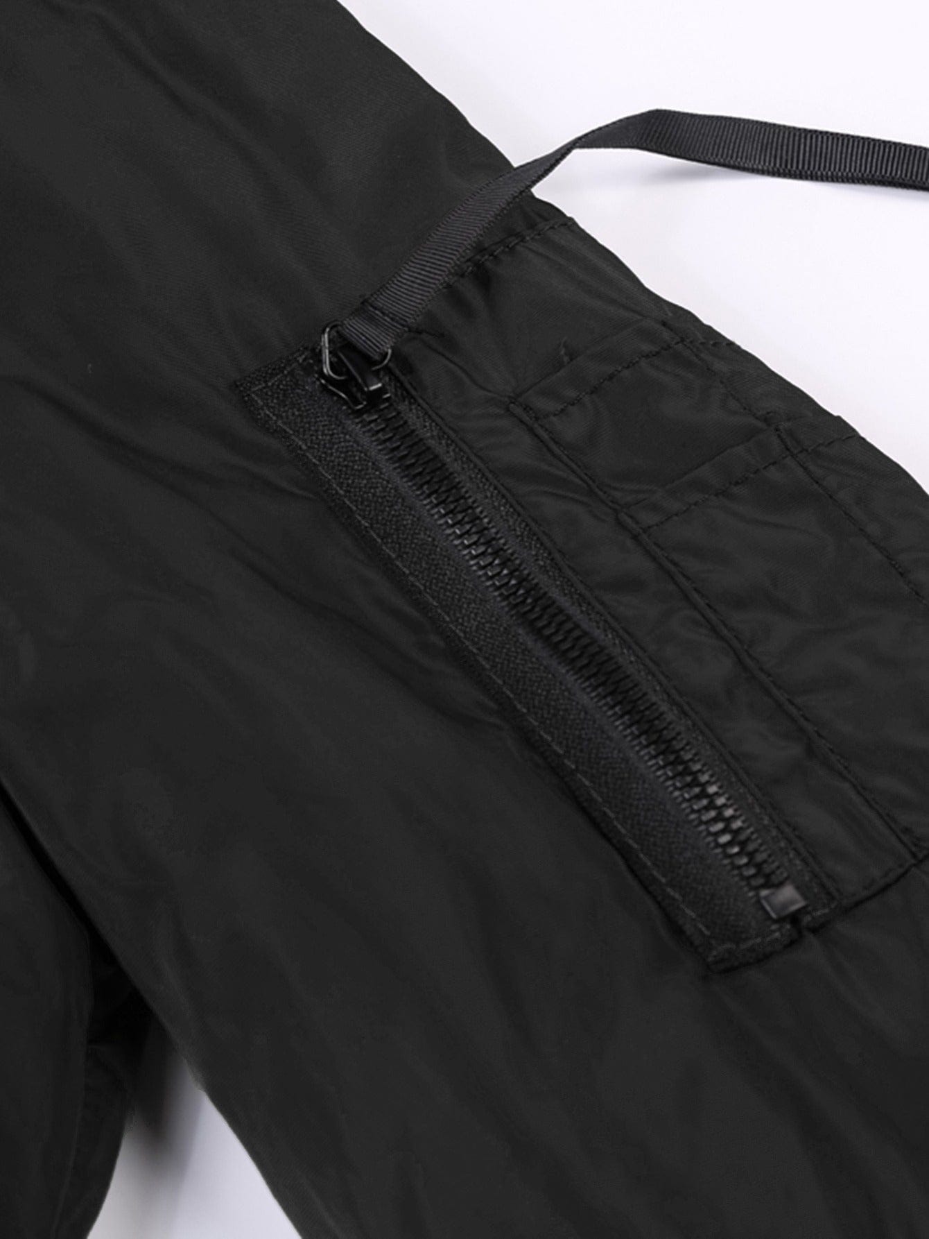 Men's Black Flight Suit And Cotton Jacket