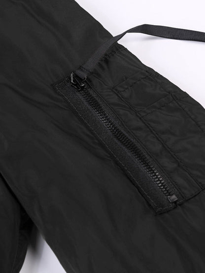 Men's Black Flight Suit And Cotton Jacket