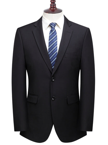 Solid Color Suits, Men's Slim Business Two-button Formal Suit + Suit Pants