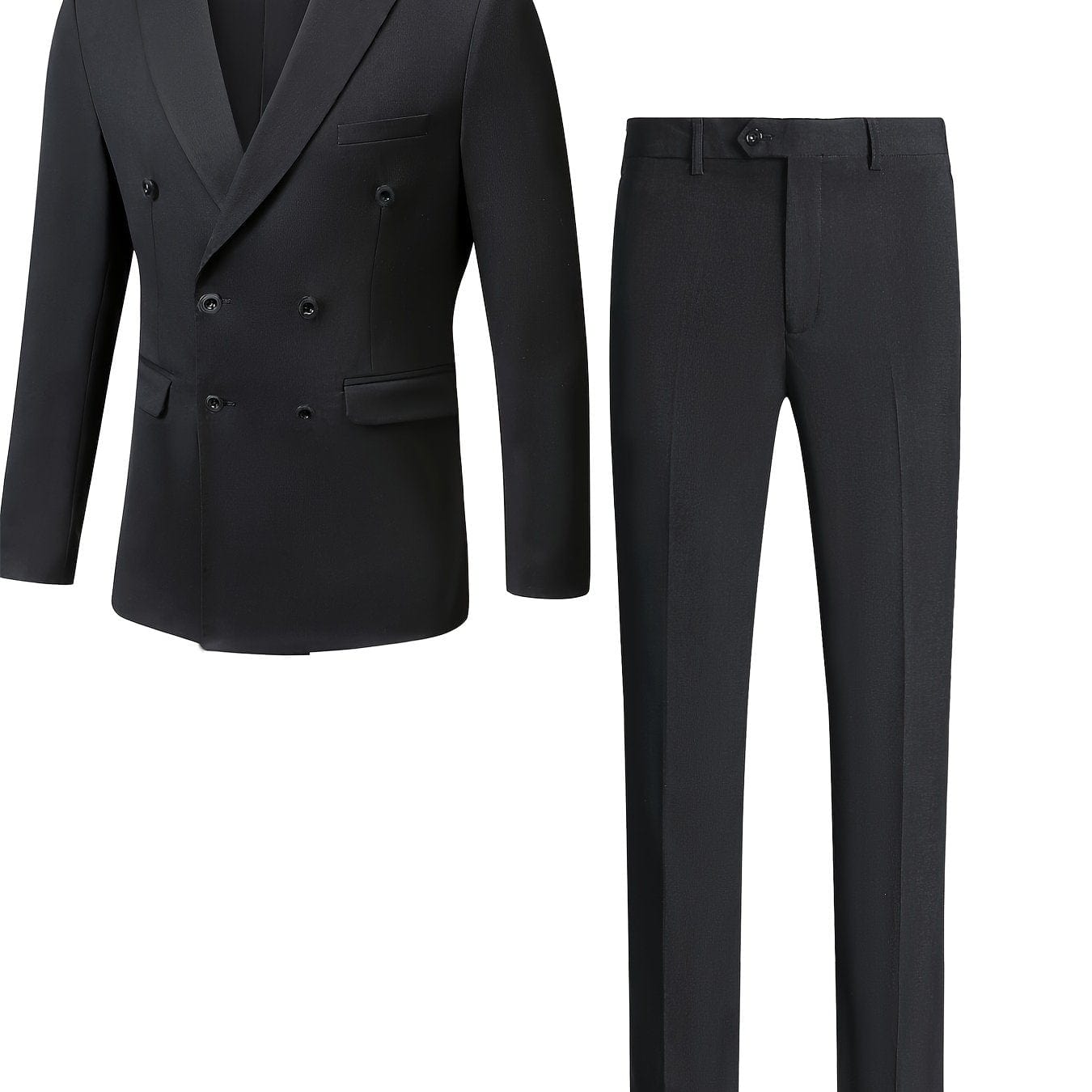 Men's Gentlemen Double Breasted Suit Blazer & Pants Set For Party Performance Business Occasion