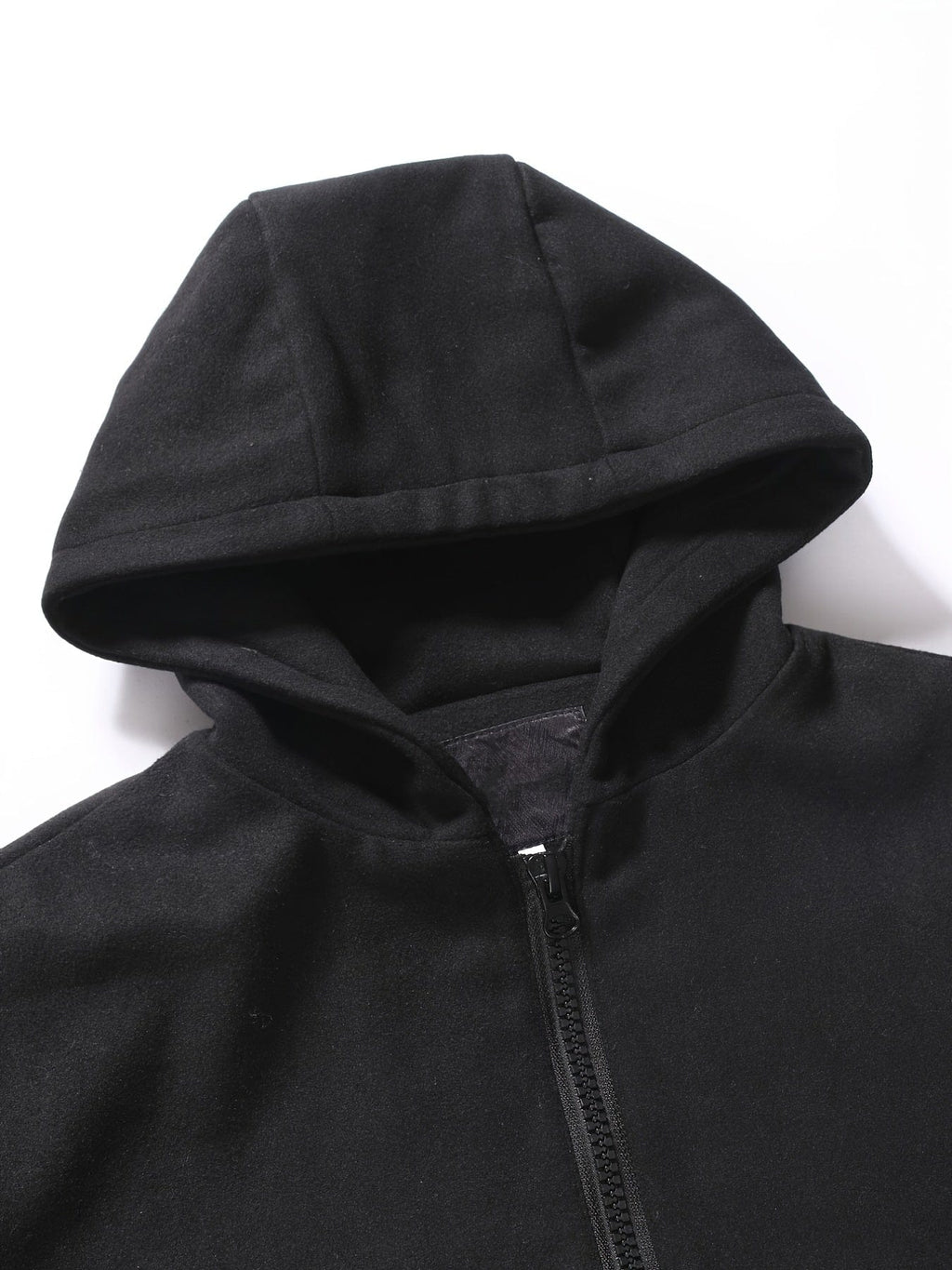 Men's Zip Winter Long Trench Coat Classic Hooded Jacket Top Coat