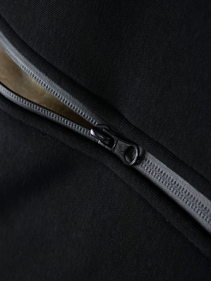 Men's Casual Fleece Thermal Drawstrings Hooded Jacket With Zipper For Winter