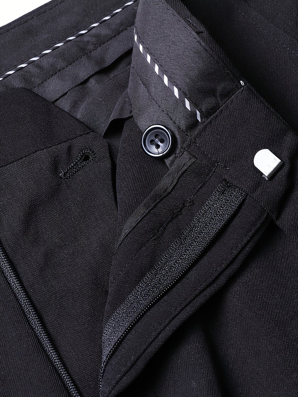 Men's V-neck Blazer Suit With Pants, One Button Top, Plain Color Smart Casual Wear