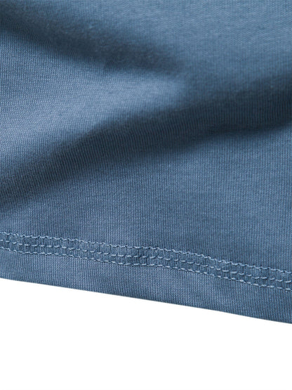 Men's Henley Collar Long Sleeve T Shirt