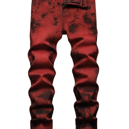 Men's Tie Dyed Street Style Slim Fit Cotton Jeans Best Sellers