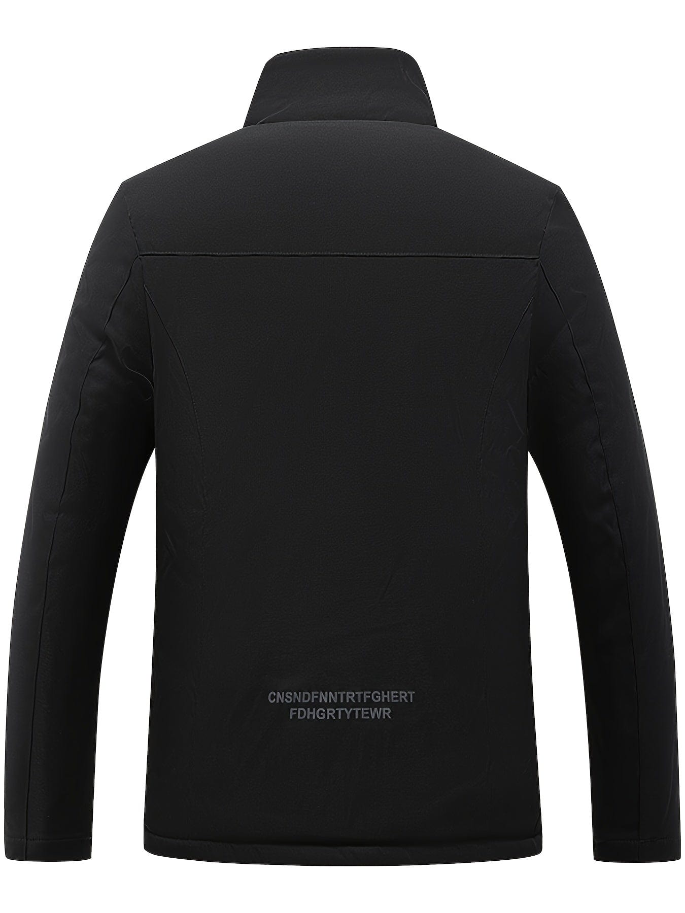 One Size Smaller,  Men's Fleece Casual Jacket, Winter Zipper Stand Collar Jacket With Pockets Jacket Gifts