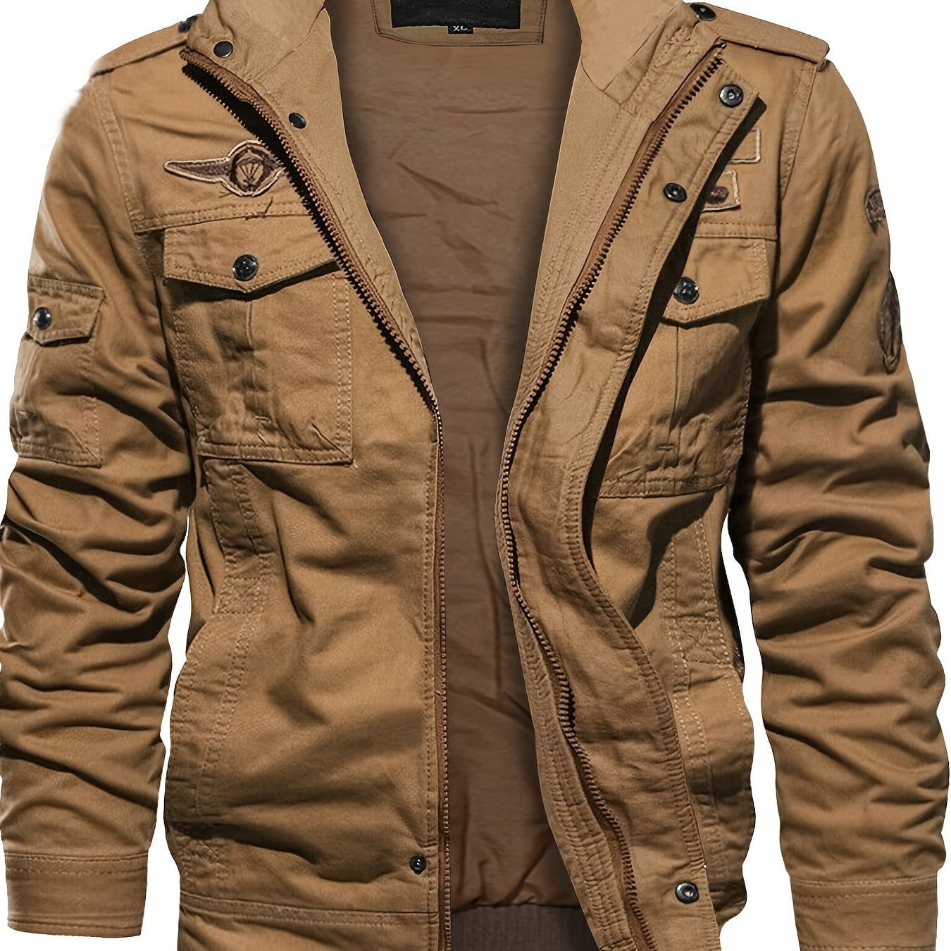 Men's Autumn Winter Military Clothing Zipper Pocket Loose Breathable Coat Jackets