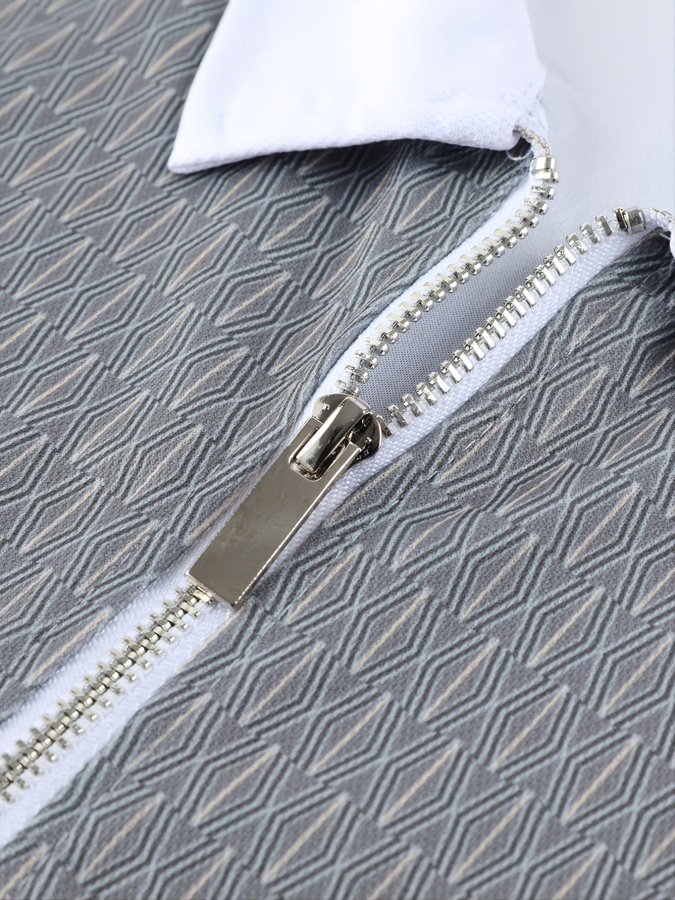 New Men's Lapel Polo Shirt Zip Print Polo Shirt Christmas Gifts
