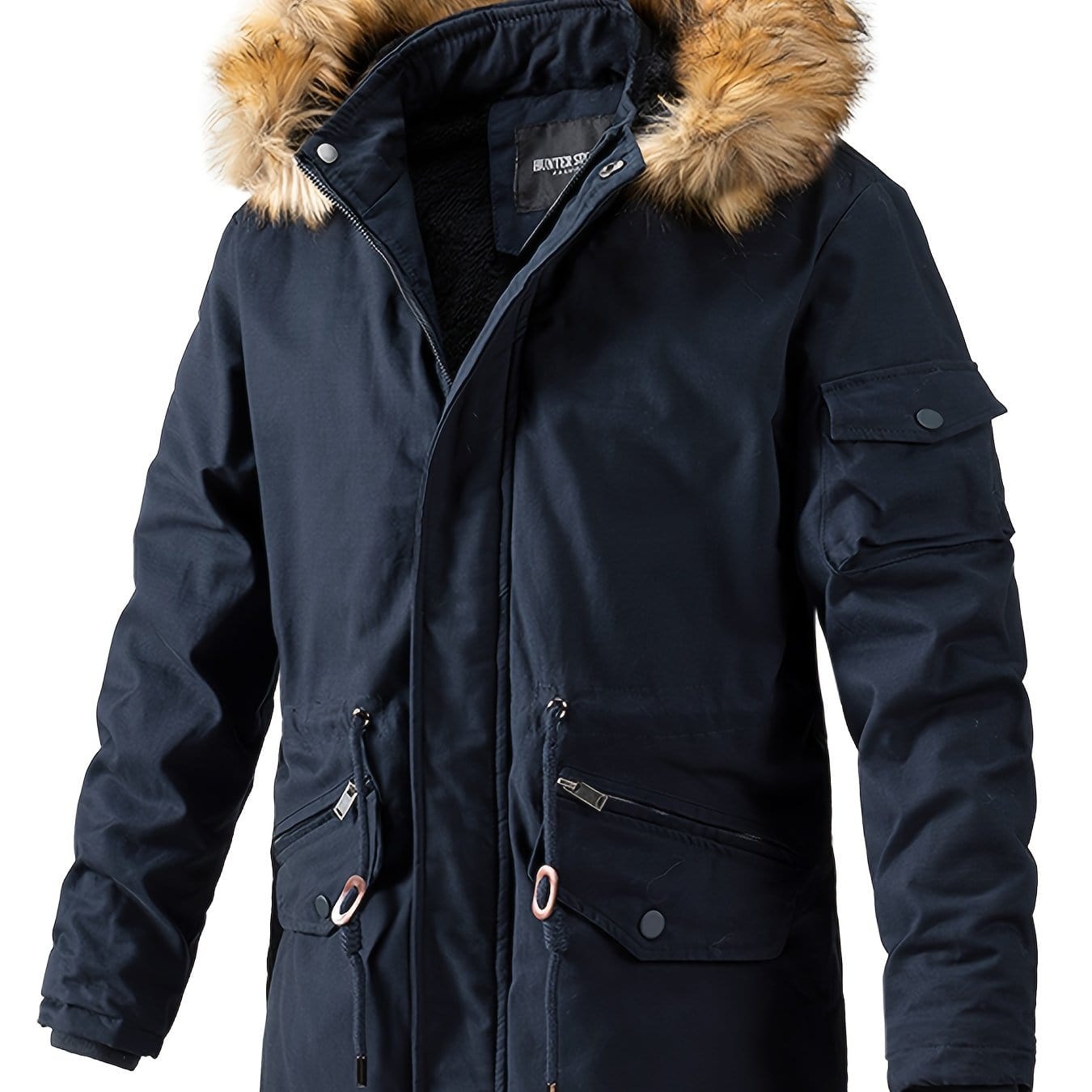 Men's Fashion Fleece Lined Parka Winter Jacket