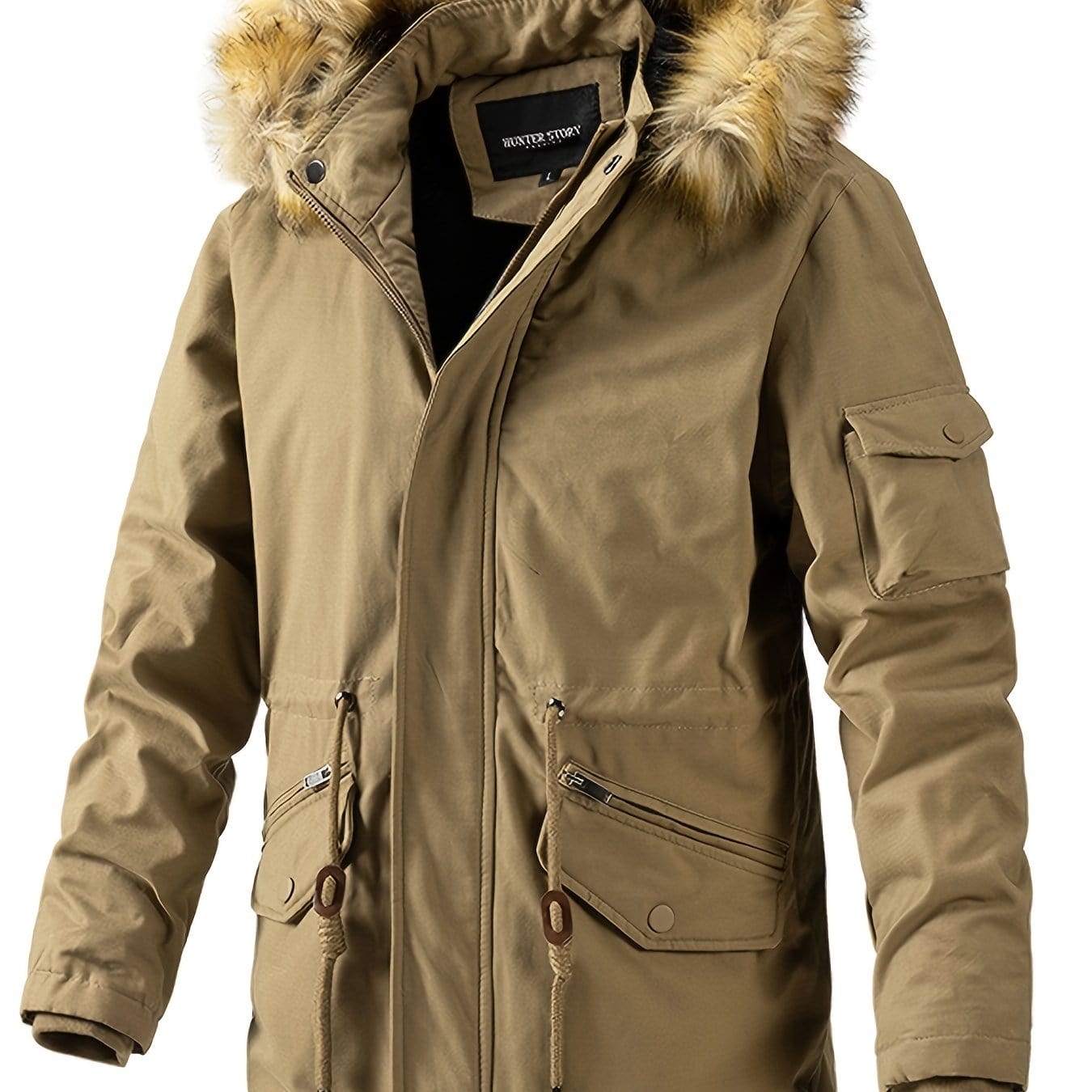 Men's Fashion Fleece Lined Parka Winter Jacket