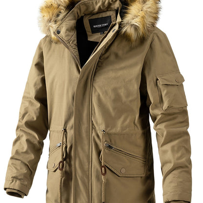Men's Fashion Fleece Lined Parka Winter Jacket