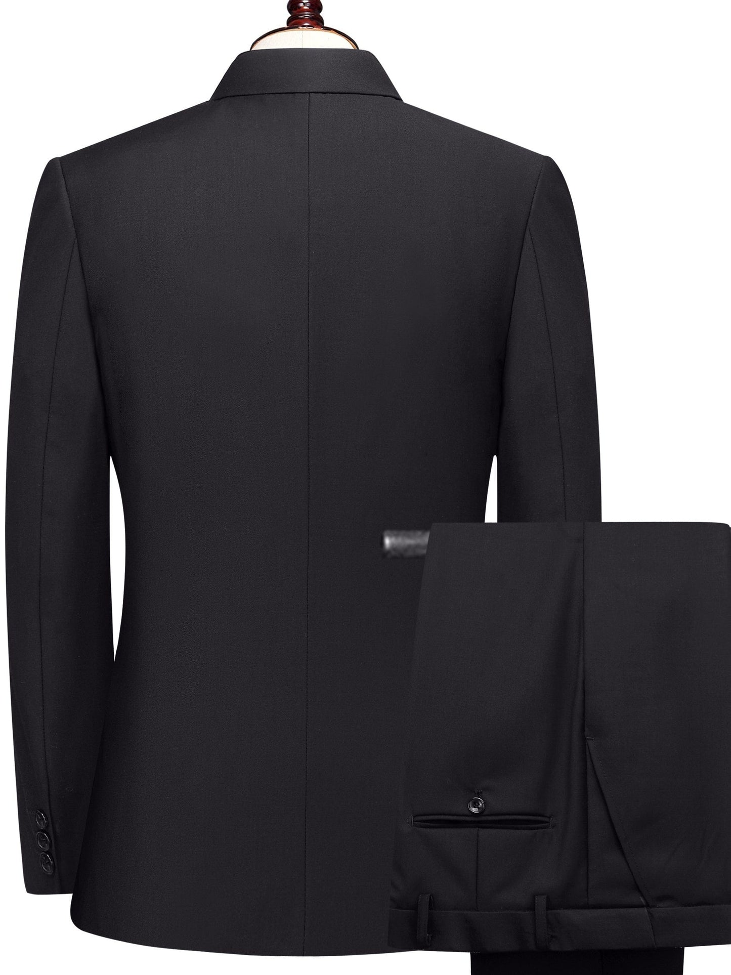Solid Color Suits, Men's Slim Business Two-button Formal Suit + Suit Pants