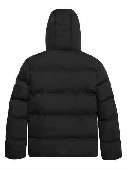 Men's New Cotton Coat Hooded Printed Puffer Winter Coat