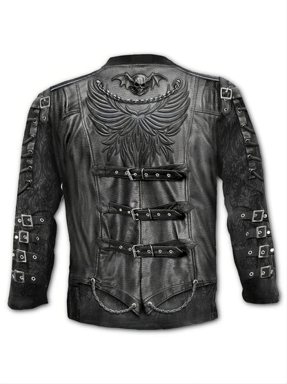 Men's Casual Loose Prints Polyester  T-Shirt