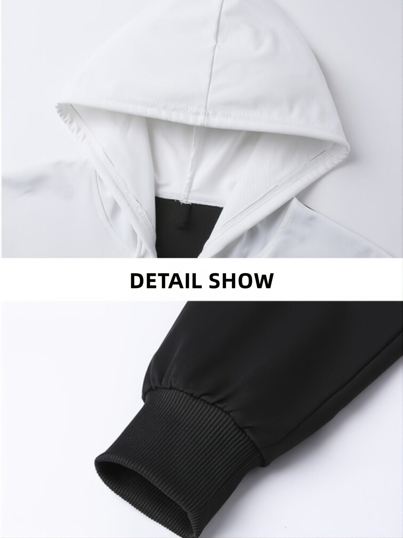 2pcs Men's Casual Zip-up Hooded Jacket And Trousers For Fall/Winter Christmas Gifts (The Size Is Smaller Than Regular)